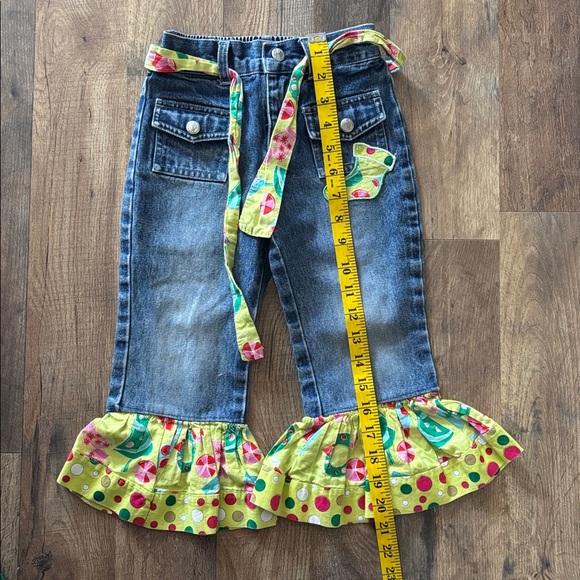 Custom Handmade Christmas Ruffle Jeans - Picture 6 of 7